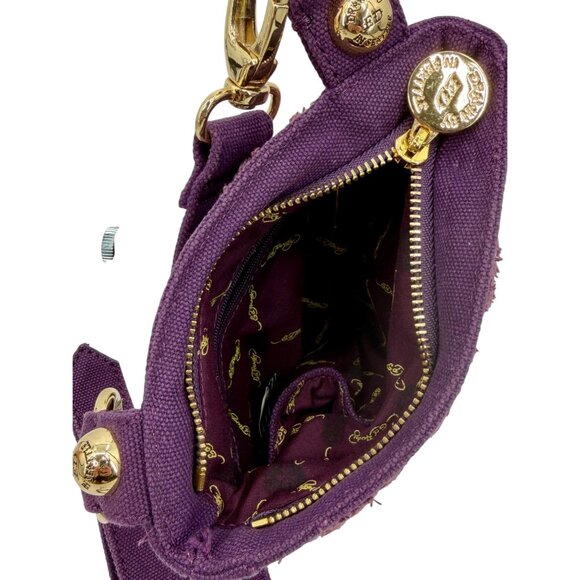 Vtg Y2K Ed Hardy Purple Crossbody Bag | Indie Sleaze Grunge Streetwear Urban 90s - Picture 6 of 15